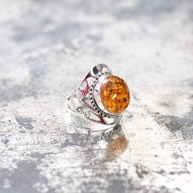 Artisanat indien : bague en argent