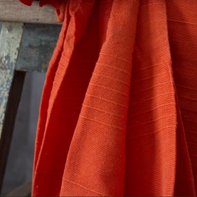 Indian sofa or bed cover handicraft orange