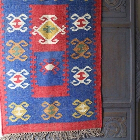 Indian carpet woolen and jute brown Dari