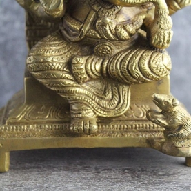 Indian hindu god Ganesh brass statue