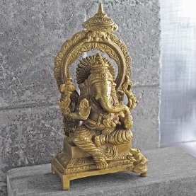 Indian hindu god Ganesh brass statue