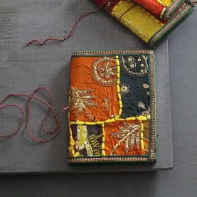 Indian handicraft 100% cotton diary yellow