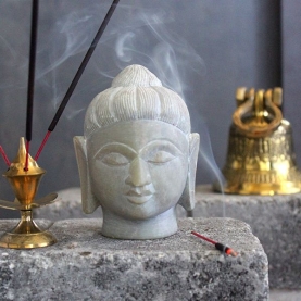 Indian marble Buddha head statue