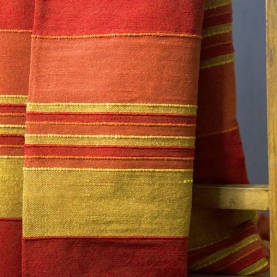 Couverture de canapé coton indien orangé