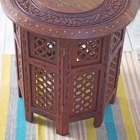 Indian wooden small handicraft table