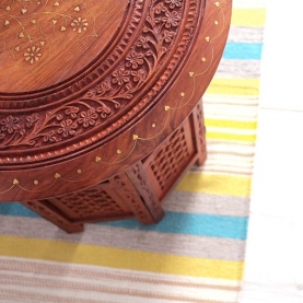 Indian wooden small handicraft table