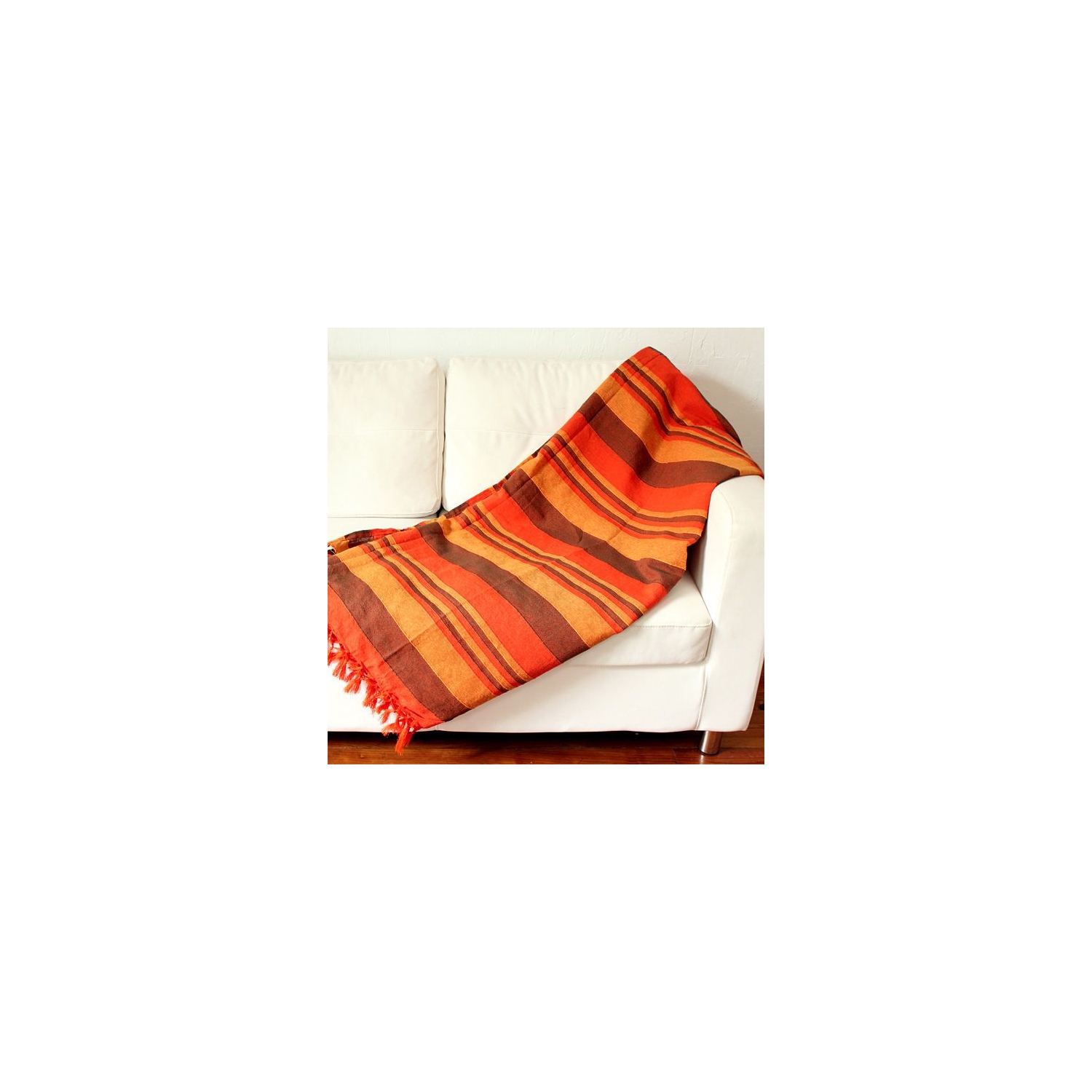 Indian sofa or bed cover orange