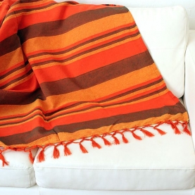 Indian sofa or bed cover orange