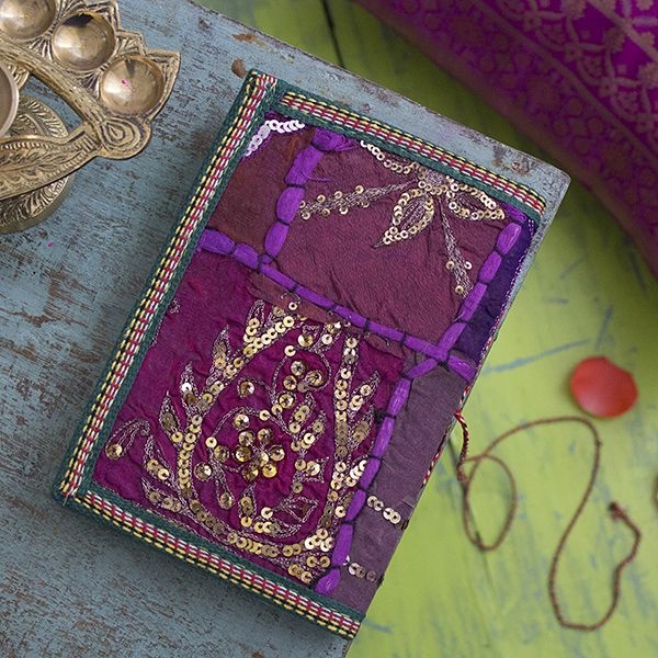 Indian handicraft 100% coton dairy purple