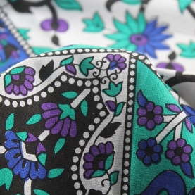 Indian cotton wall hanging Elephants purple and green