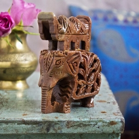 Statuette éléphant indien en marbre