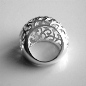 Indian silver ring Bee T57