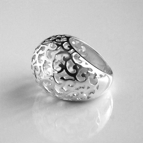 Indian silver ring Bee T57