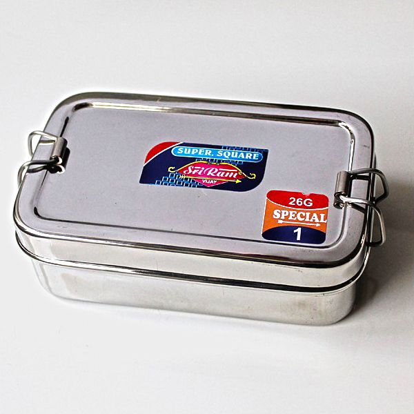 Stainless Steel Tiffin 3 or 2 Section 10cm Indian Lunch Box Curry Nan 