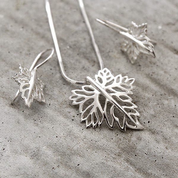 Set of Indian silver jewelry modern design by Pankaj Indian Webstore