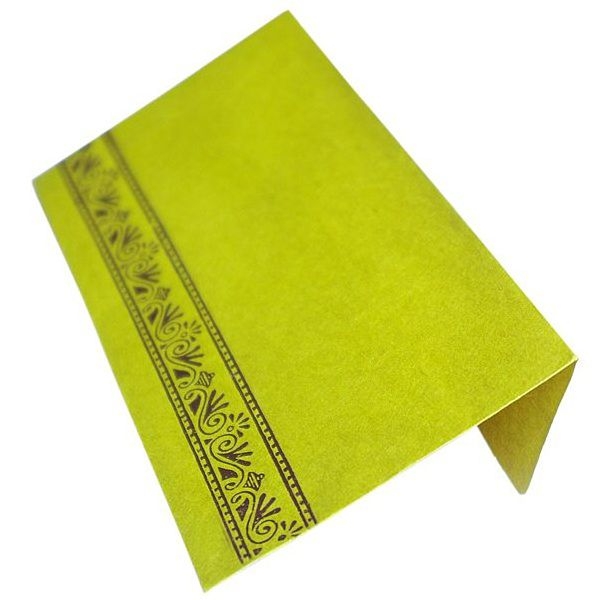 Enveloppe indienne vert et cuivré