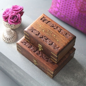Indian handicraft wooden Konirim jewelry box