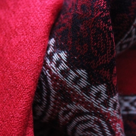 Indian mixed cotton scarf red color