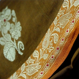 Indian saree cotton brown