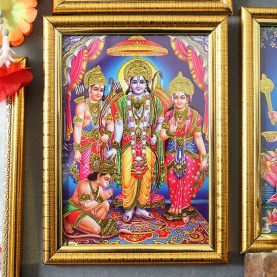 Cadre Dieux Hindous Ram, Laxman, Sita et Hanouman