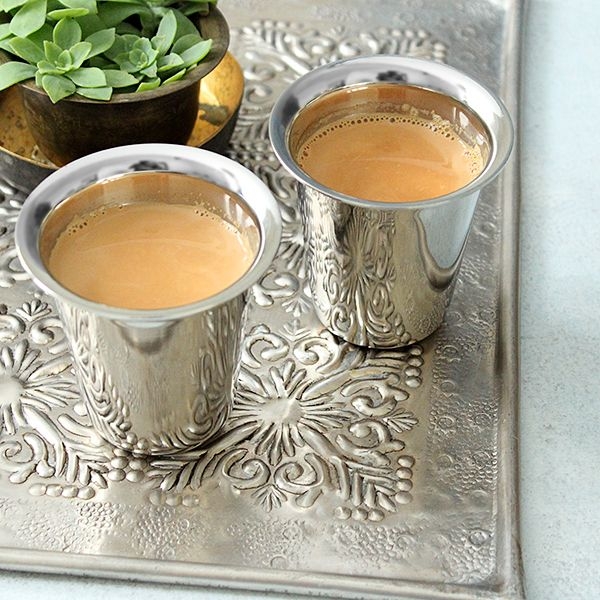 Verre à thé indien en inox Bhalaria