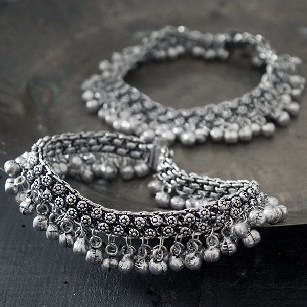 Anklets, Indian metal fancy jewelries by Pankaj Indian jewelry online