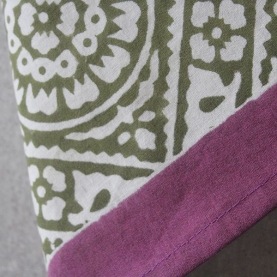 Indian handicraft kitchen towel or napkin purple and green