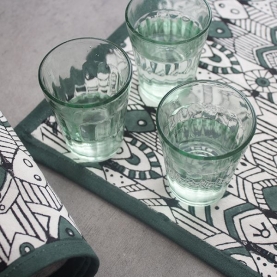 Indian printed cotton table mat maroon color