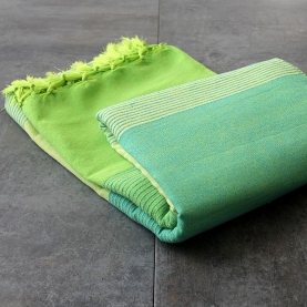 Indian sofa or bed cover cotton green