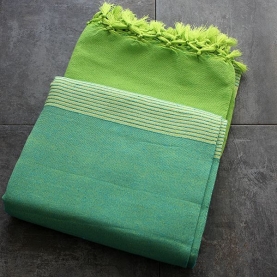 Indian sofa or bed cover cotton green