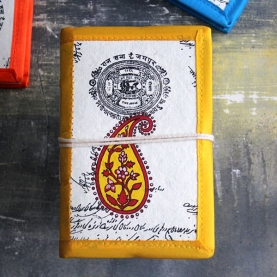 Carnet indien en papier recyclé