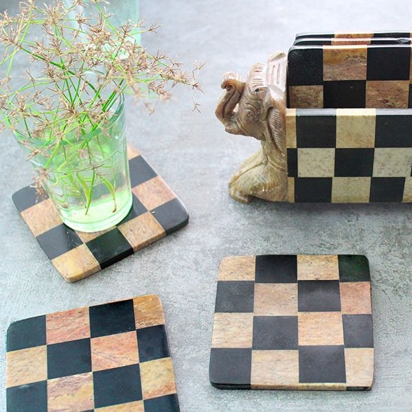 Sous-verres indiens en marbre
