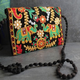 Pochette indienne artisanale