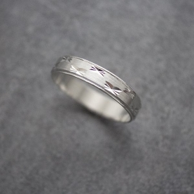 Bague homme argent gravée T69