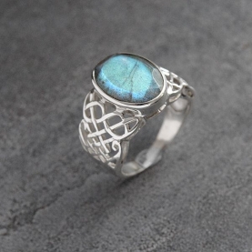 Bague argent et labradorite