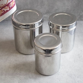 Indian stainless steel box Dabba S