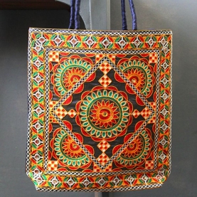 Indian handbag Theli blue color