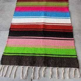 Indian carpet handcraft Dari pink and green