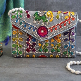 Pochette indienne artisanale