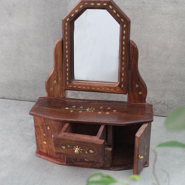 Indian Wooden Jewelry Box Handcrafted Decoration By Pankaj