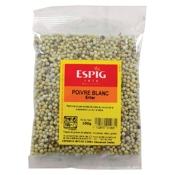 Poivre blanc en grains (1kg)