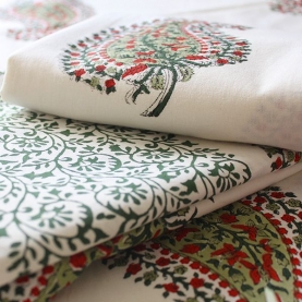 Nappe indienne en coton imprimé