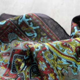 Foulard indien en coton imprimé