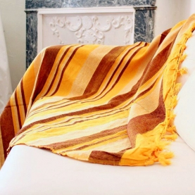 Indian sofa or bed cover yellow