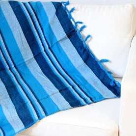 Indian sofa or bed cover blue