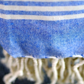 Indian pure cotton sofa cover blue and offwhite 