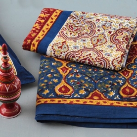 Parure de lit indienne artisanale