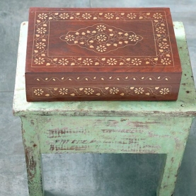 Indian wooden handicraft jewellery box