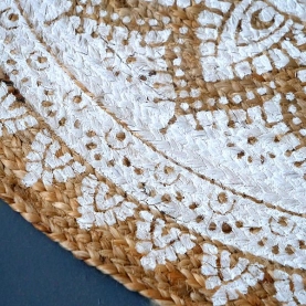 Tapis indien artisanal en jute