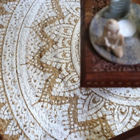 Tapis indien rond en jute